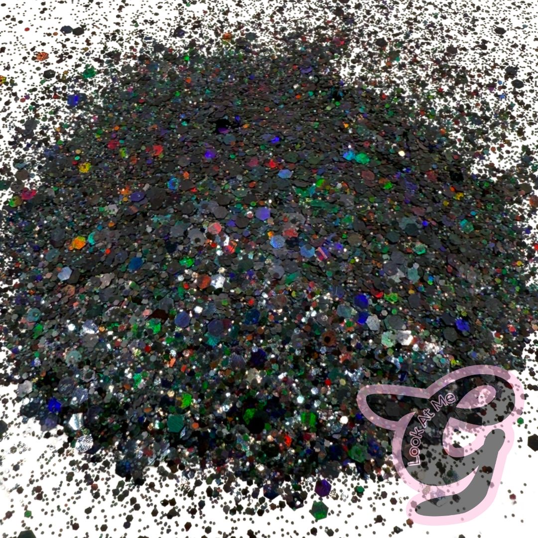 Single Tone Glitter "BLACK"
