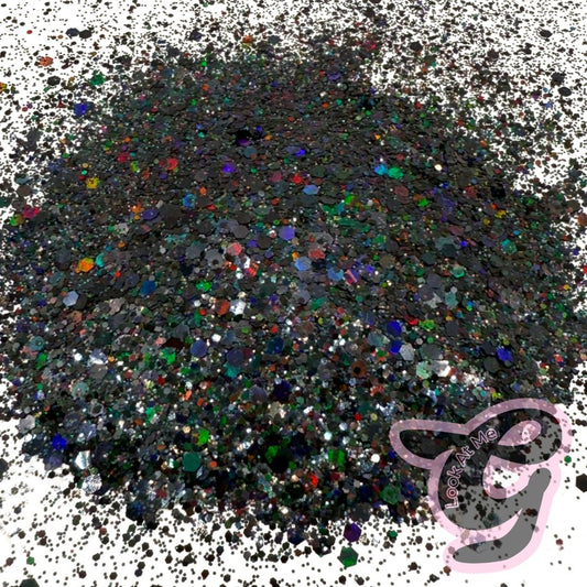 Single Tone Glitter "BLACK"