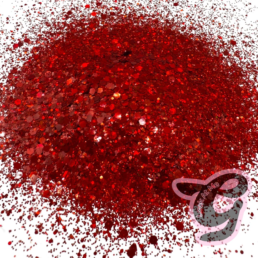 Single Tone Glitter "RED"